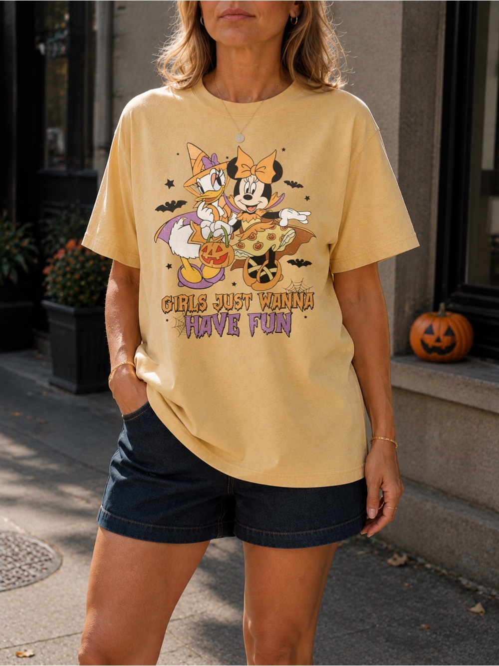 Disney Minnie and Daisy Witch Girls Tee Funny Halloween Unisex T-Shirt